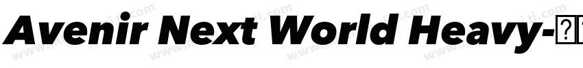 Avenir Next World Heavy字体转换